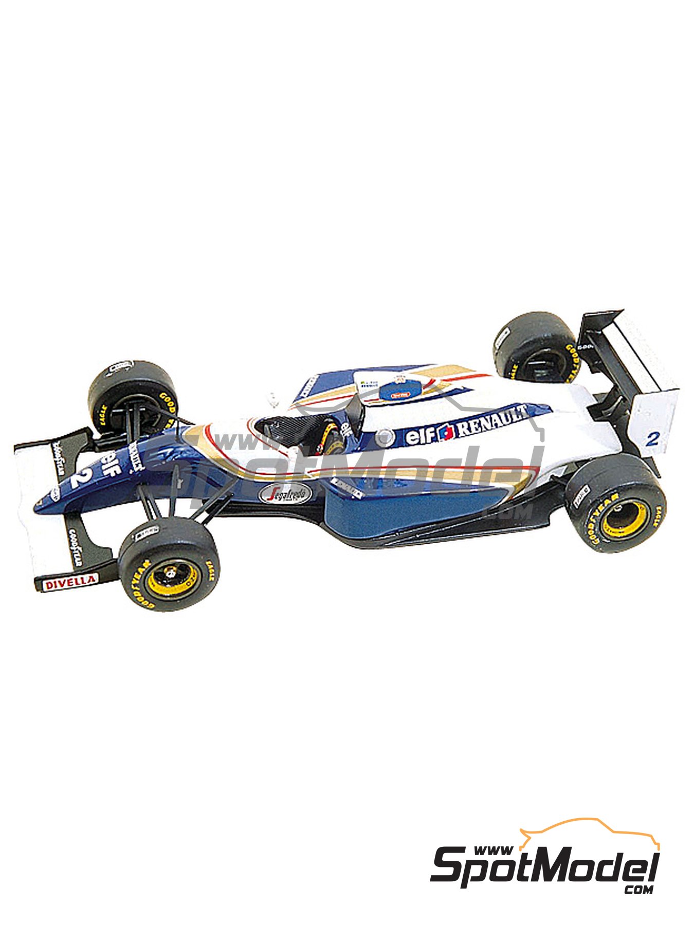 Williams Renault FW16 Williams Grand Prix Engineering Team sponsored by ELF  - Brazilian Formula 1 Grand Prix 1994. Car scale model kit in 1/43 scale m